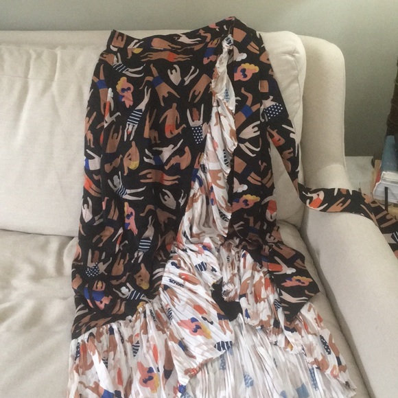 Anthropologie Dresses & Skirts - Azulu  marina swimmers wrap ruffle skirt. NWOT